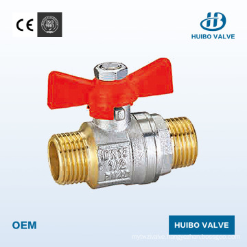 Butterfly Handle 1/2′′-2′′ Inch Brass Double Male Thread Ball Valve